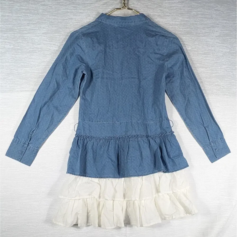 American Girl Western Chambray Dress For Girls Size 14 Denim Match Your Doll